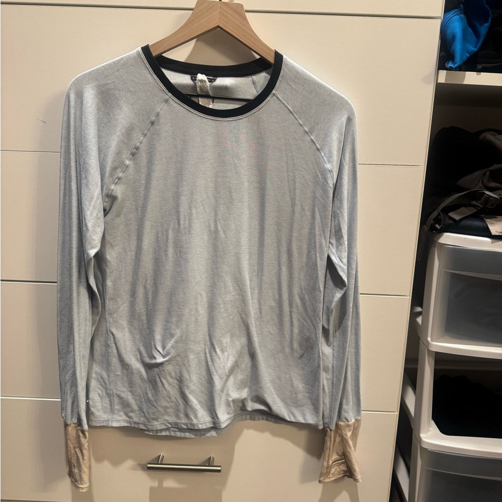 Oiselle Light Lux Long Sleeve Low Tide Large